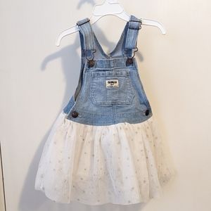 OshKosh B'gosh Size 3T Overall Tulle Dress with stars